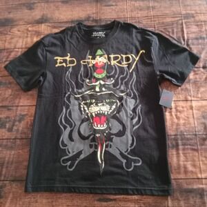 Ed by Ed Hardy Design Graphic Short Sleeve Men's T-Shirt Black Small
